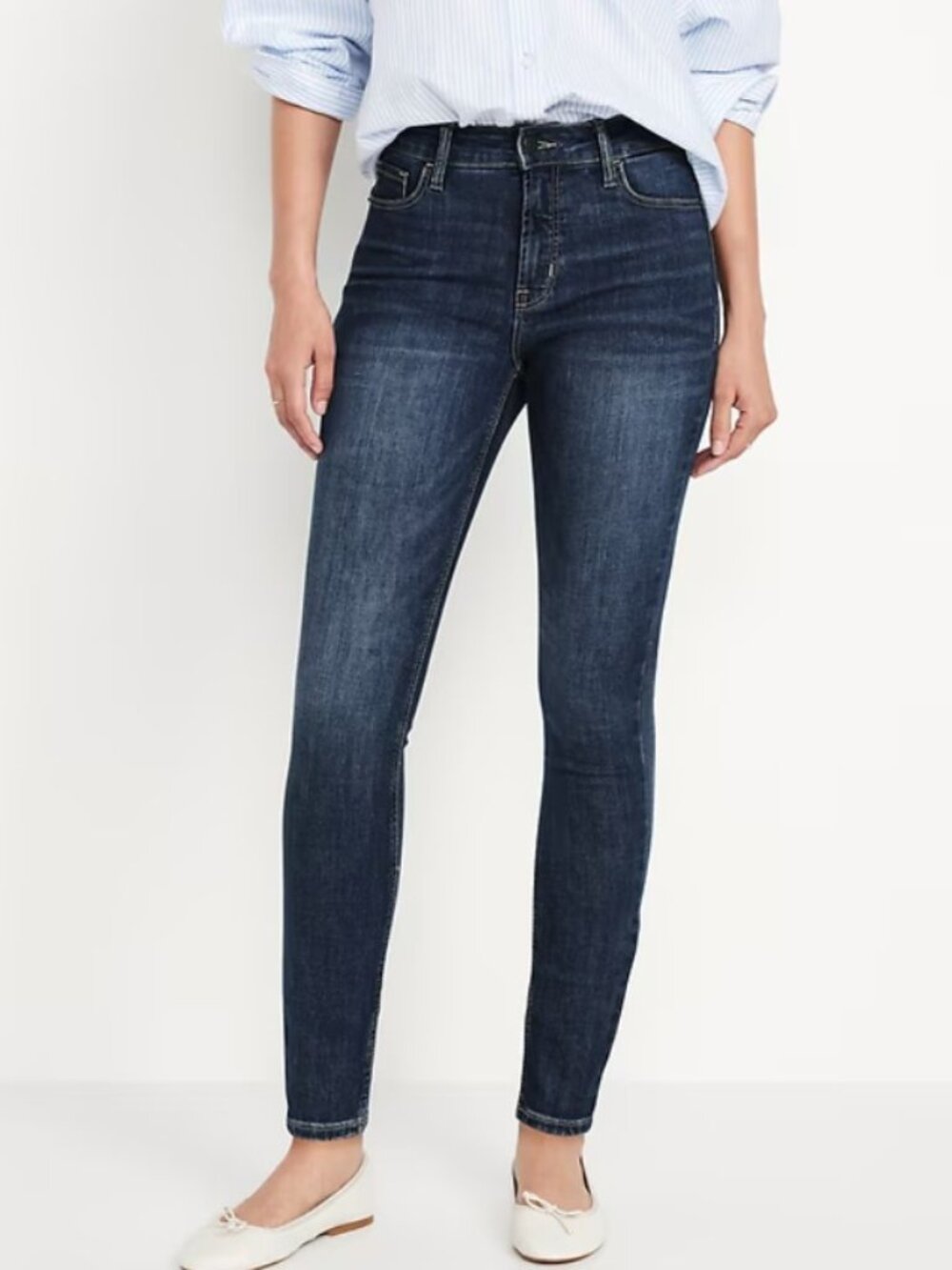 Old Navy Jeans Womens 6 TALL High Rise Rockstar Super Skinny Dark Wash 28
